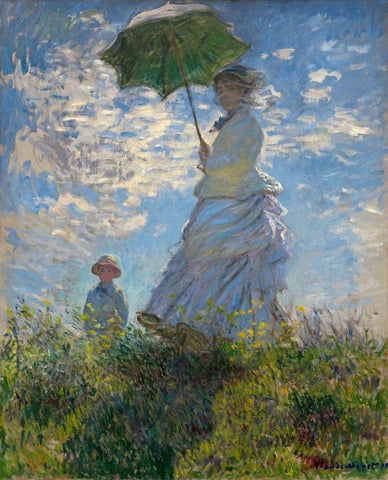 The Walk, Woman with a Parasol by Claude Oscar Monet