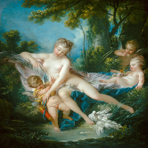 Venus Consoling Love by François Boucher - Famous Painting