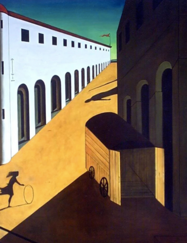 Mystery and melancholy of a street print by Giorgio de Chirico