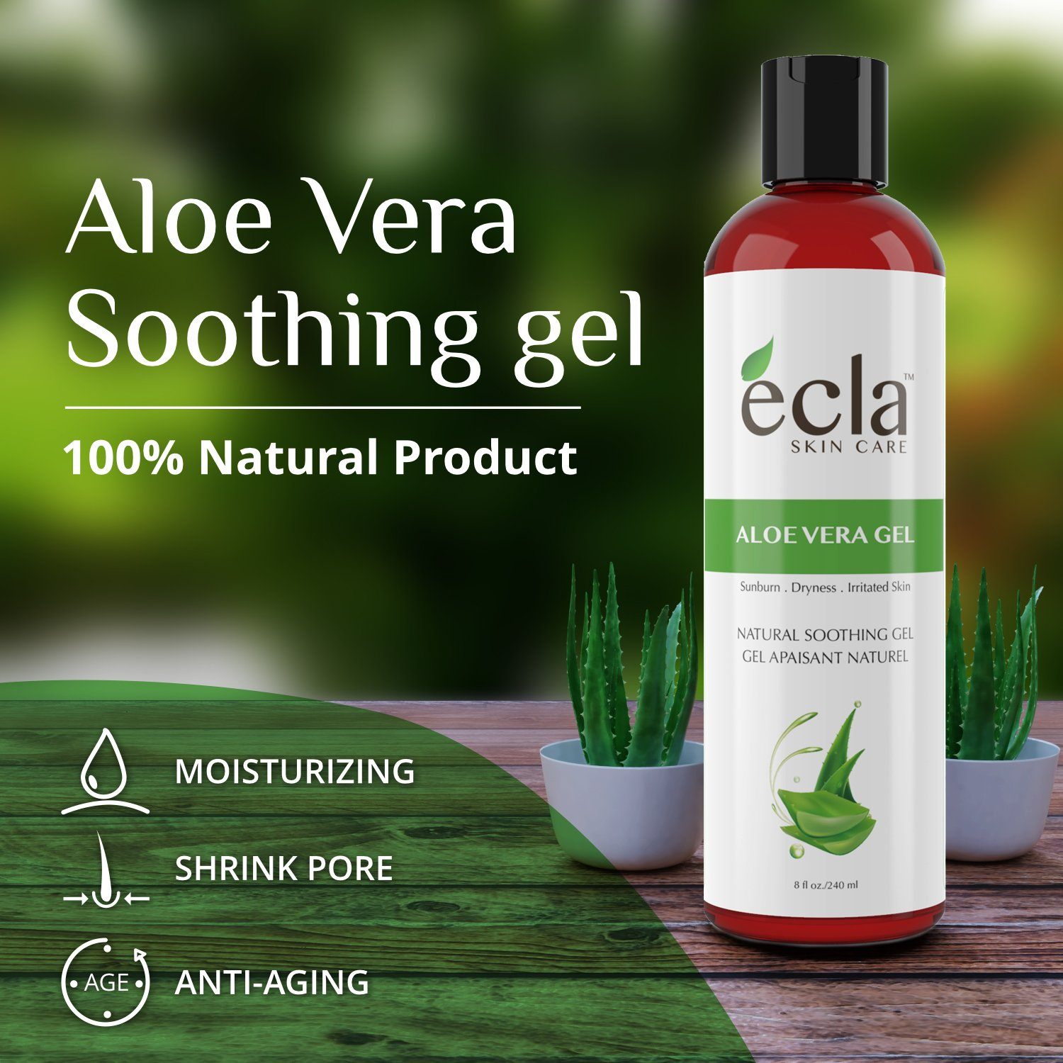 Aloe Vera Gel Ecla Skin Care 7577