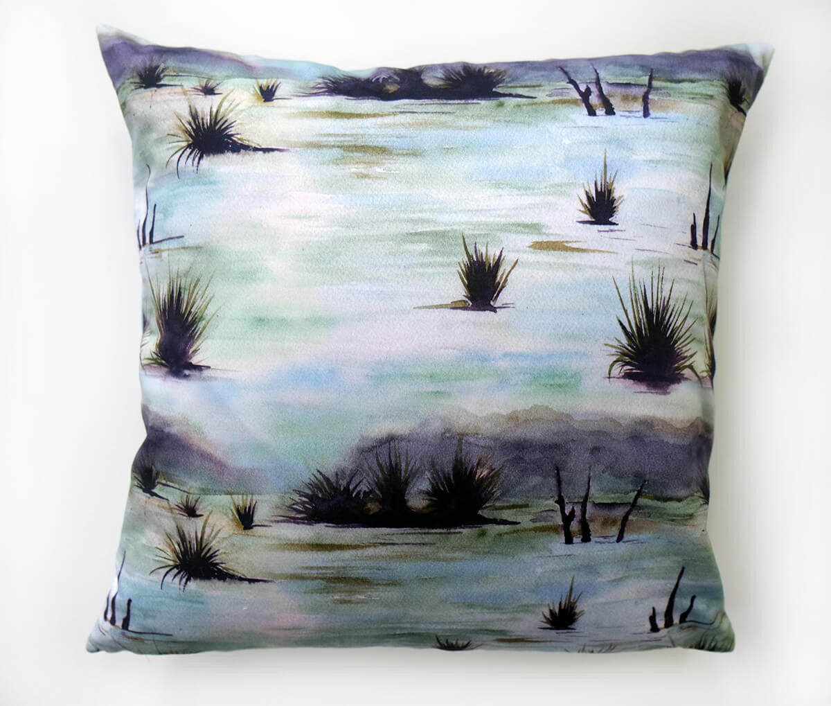 Swamp Scene Throw Pillow | Designer Pillows | Annie Moran