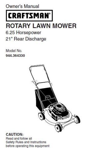 944.364330 Manual for Craftsman 21" Rear Discharge Lawn ...