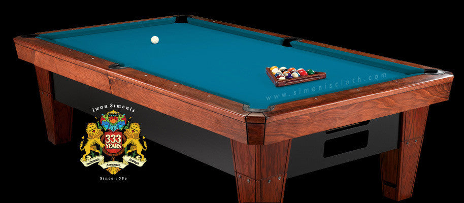 blue pool table