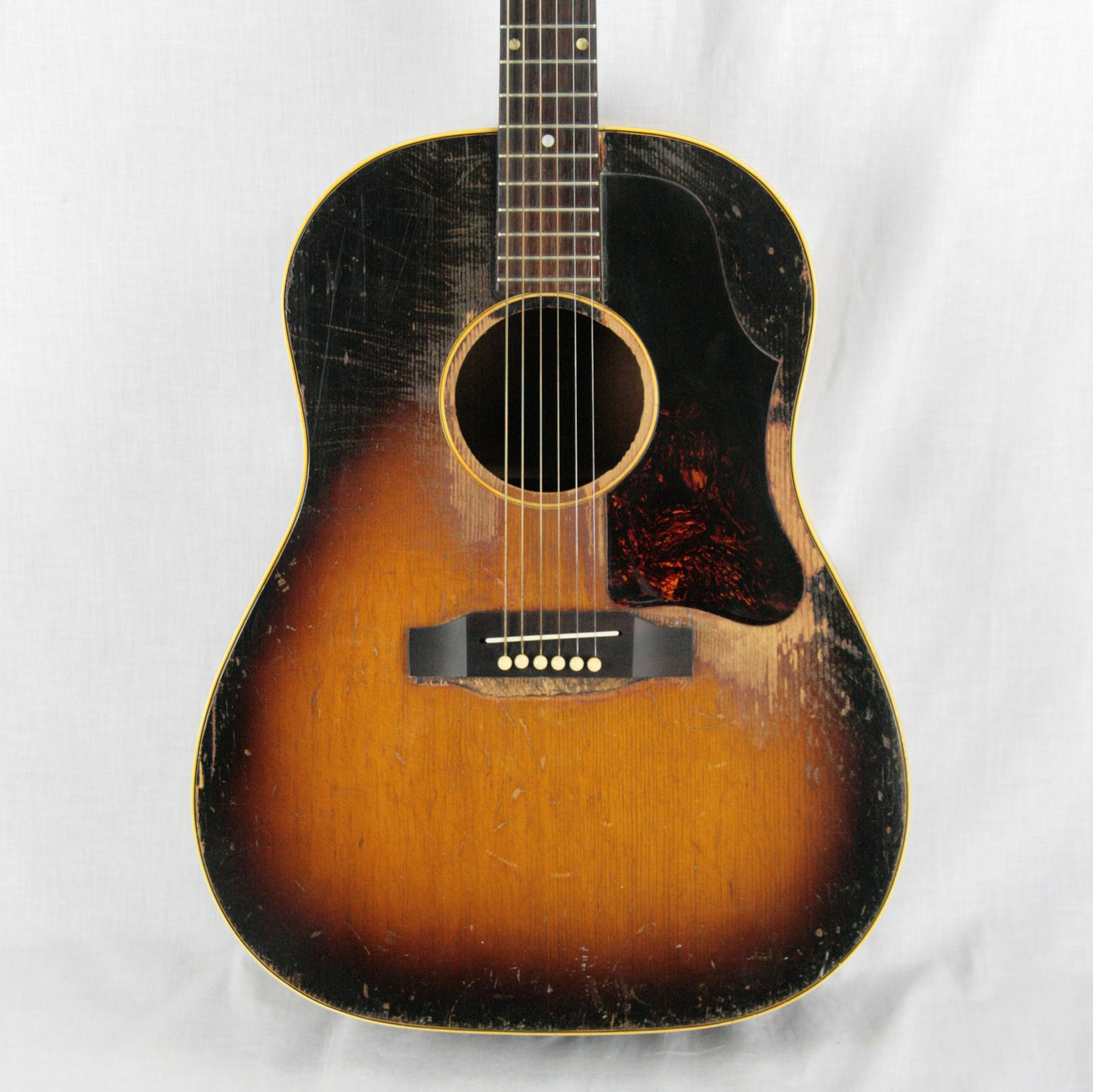 1956 Gibson J 45 Sunburst Acoustic Guitar 1950 S Flattop Dreadnaught Kansas City Vintage Guitars