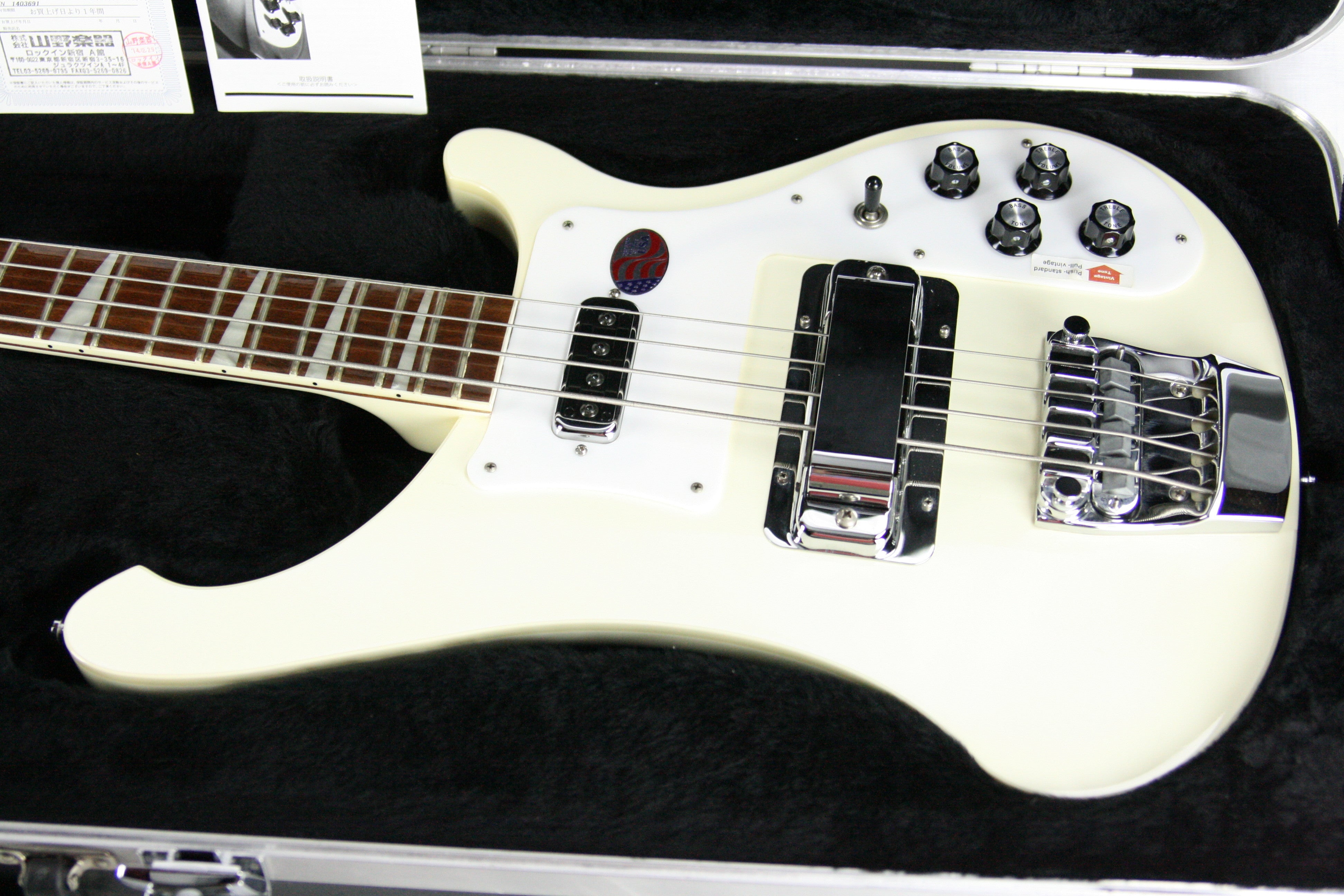 2014 Rickenbacker 4003 Snowglo White Limited Edition Bass Guitar Rar Kansas City Vintage Guitars 4903