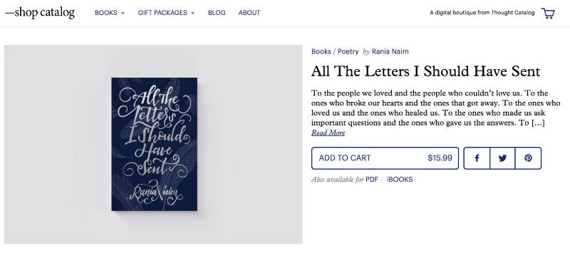 Thought catalog shop All the letters I should have sent book