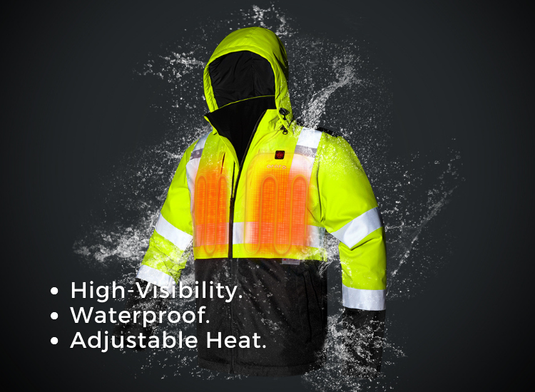 DPSAFETY safety jacket for men, Reflective high Visibility Hooded