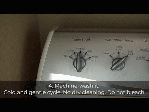 Wash in the washing machine