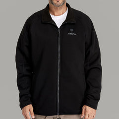 heated fleece black jacket