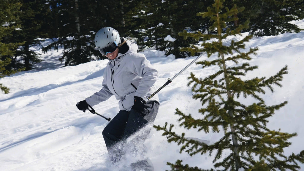 heated white jacket for skiing