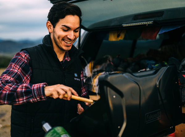 tailgating outside for football heated vest