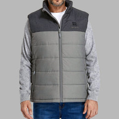 heated gray vest for men
