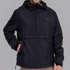 heated half-zip pullover