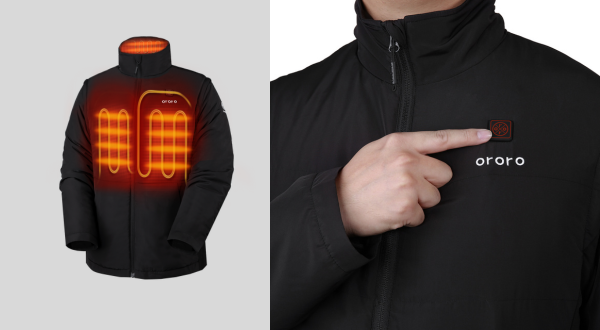 Men's Heated Golf Jacket with Zip-off Sleeves
