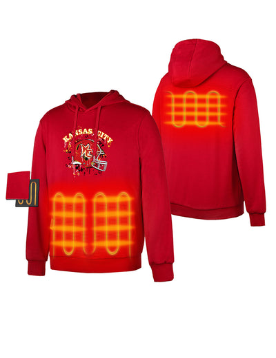 Heated Pullover Hoodie - Red - L