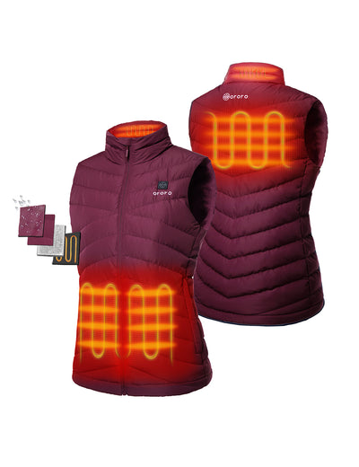 WIOR Heated Vest for Men Women, Size Adjustable Electric Heated Jacket  Sleeveless Unisex Heated Warm Clothing with 21 Heating Zones and 3 Heating