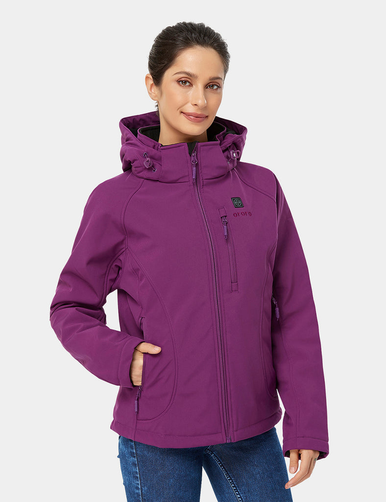 ORORO Battery Heated Women's Heated Jacket - Purple