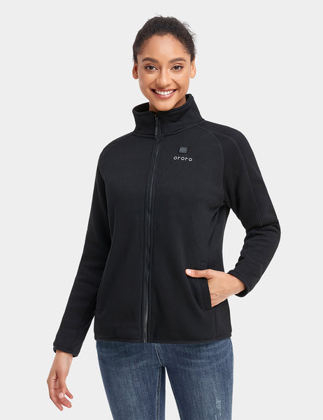 Women Heated Fleece Jacket with 5200mAh Battery | ORORO