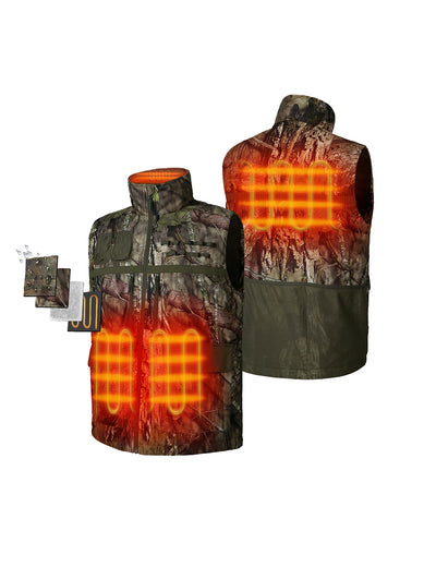 Men's Heated Hunting Jacket with 5200mAh Battery & Detachable Hood