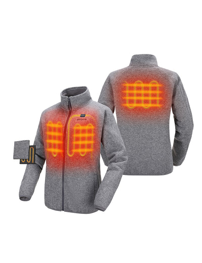 Men's Heated Full-Zip Fleece Jacket with 5200mAh Battery