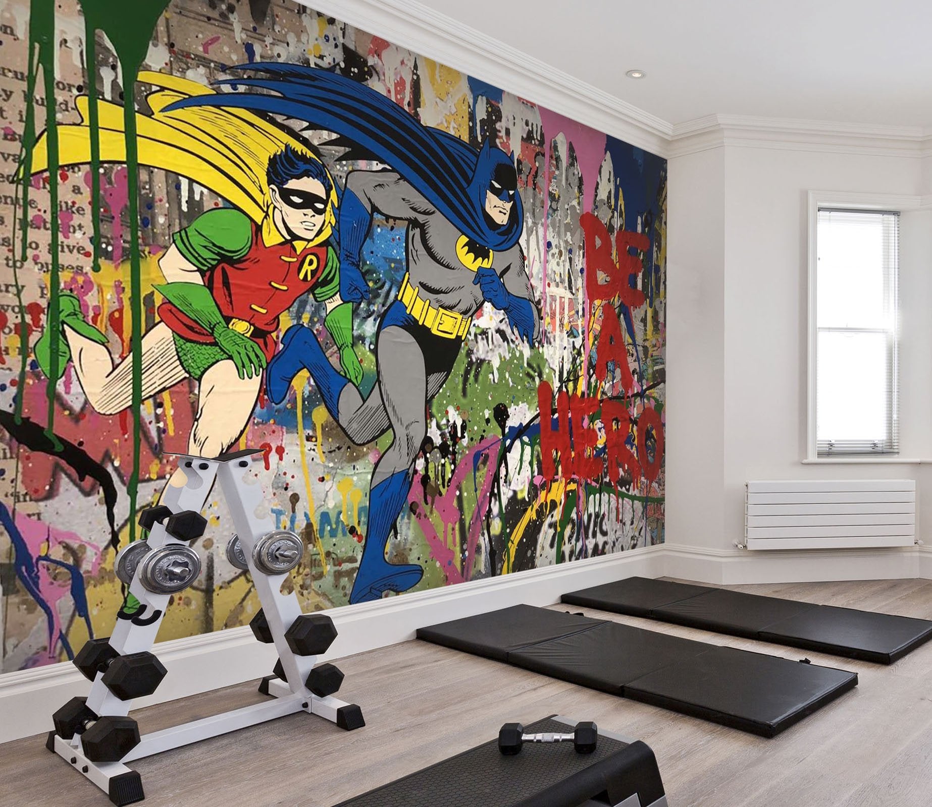 3D spray graffiti batman Wall Murals | AJ Wallpaper