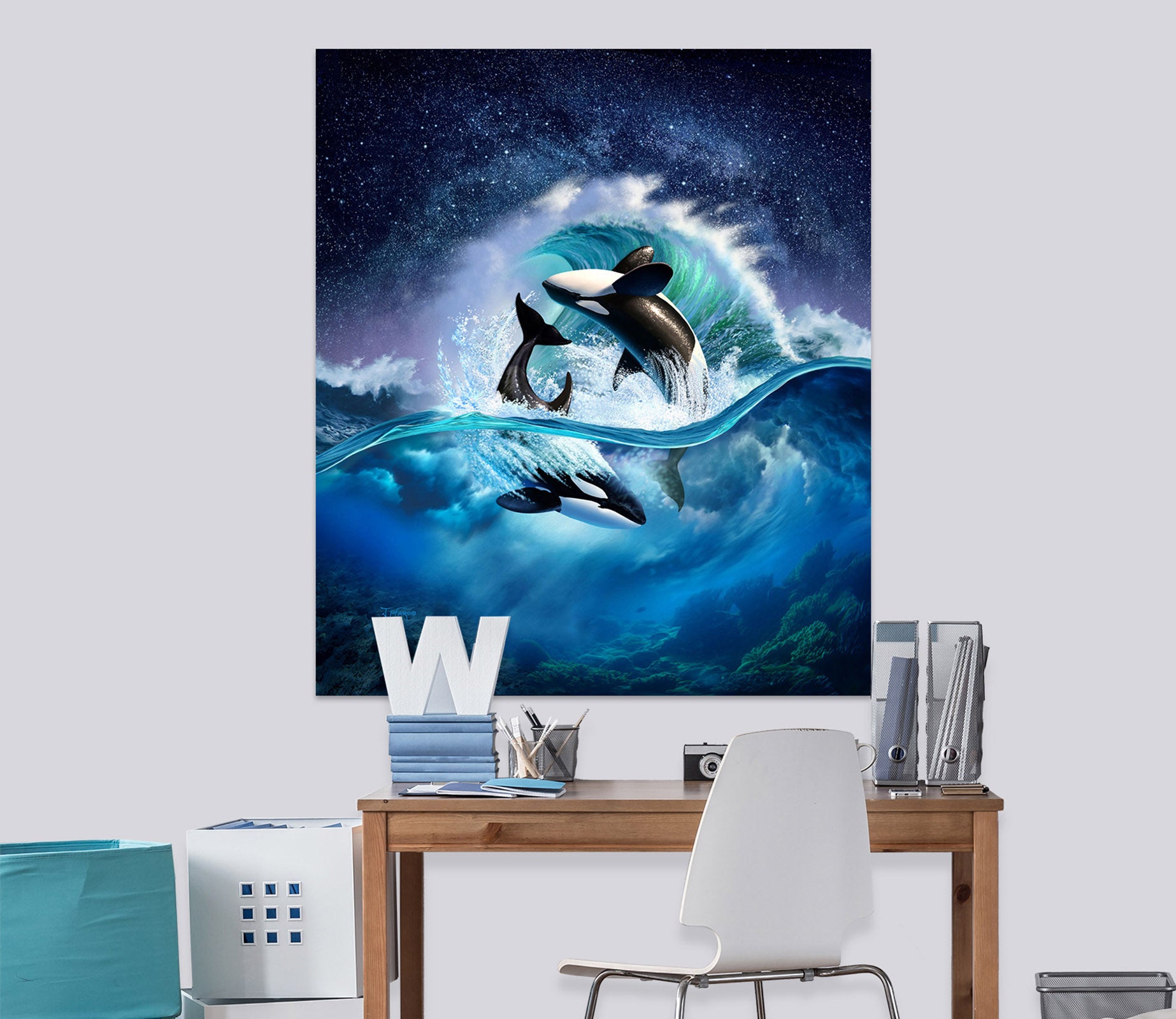 Nhãn dán tường 3D Orca Wave 017 Jerry LoFaro sẽ đưa bạn vào thế giới sinh động của đại dương đầy bất ngờ và ấn tượng. Hãy tận hưởng khoảnh khắc thư giãn với cảm giác như đang lạc vào một bức tranh nghệ thuật thực sự đẹp và sống động.