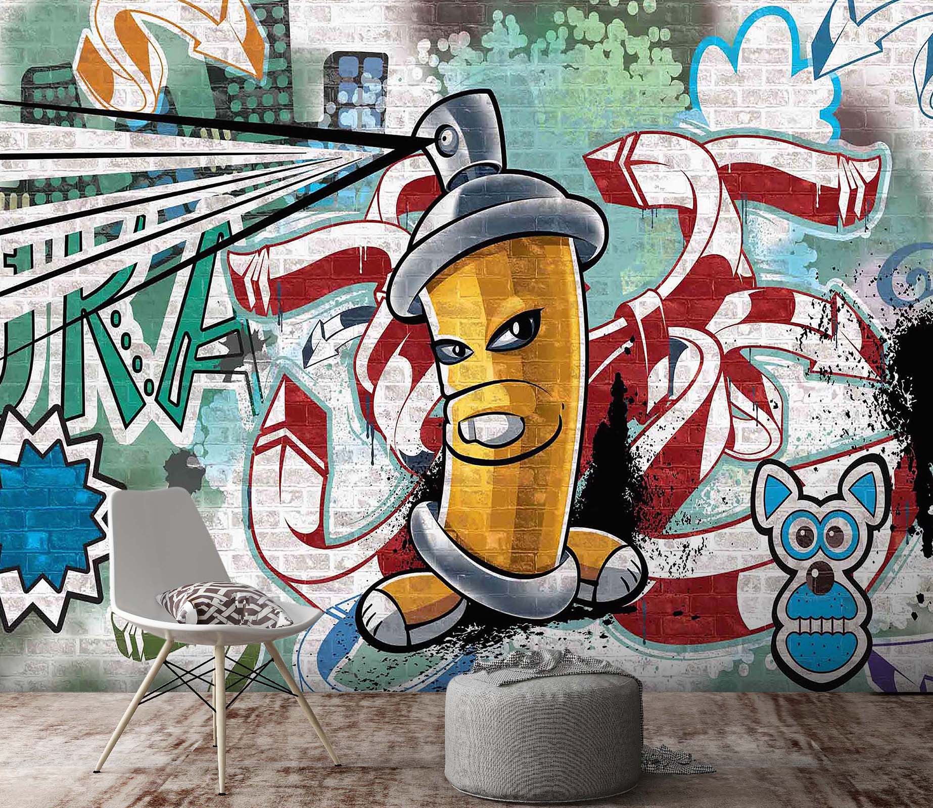 3d Graffiti Spray Can 040 Wall Murals Aj Wallpaper