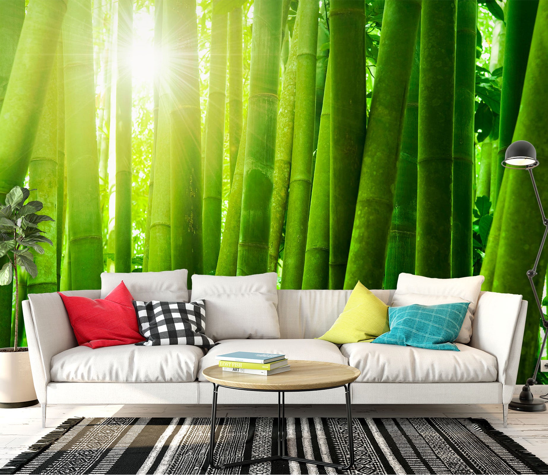 3D Green Bamboo Forest 1405 Wall Murals | AJ Wallpaper