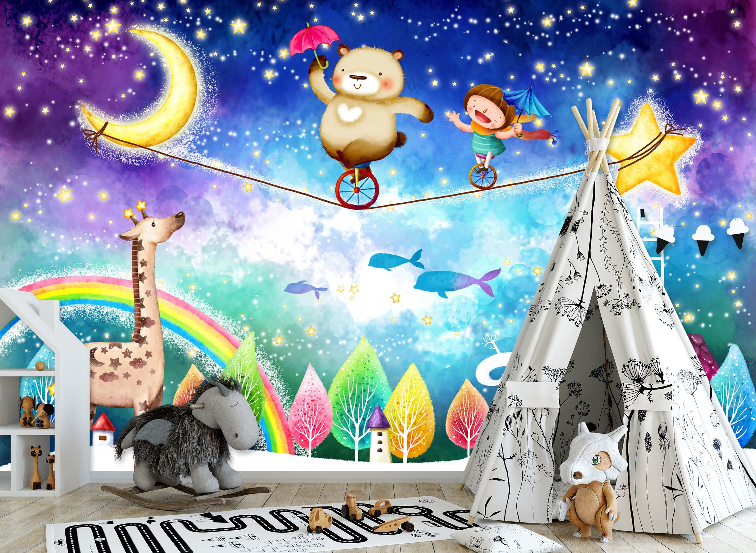 3d Naughty Moonlit Night 017 Wall Murals Aj Wallpaper 