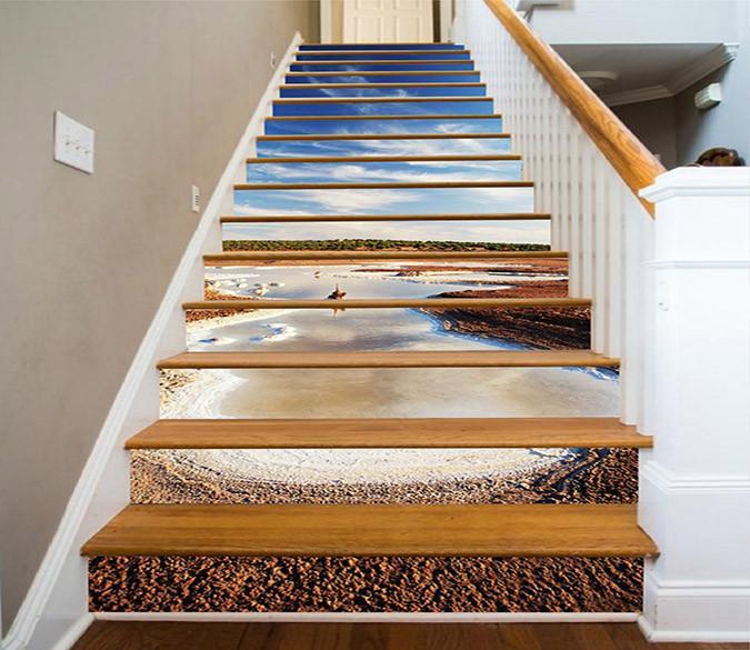 3D Drought Salt Lake 1576 Stair Risers | AJ Wallpaper