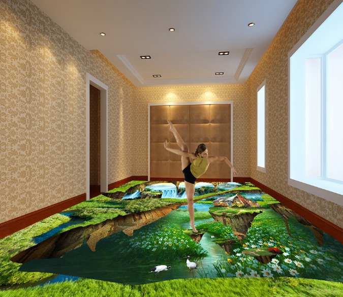 3d Natural Scenery Floor Mural Aj Wallpaper