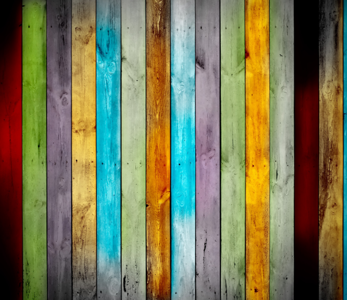 Colorful Wooden Boards | AJ Wallpaper