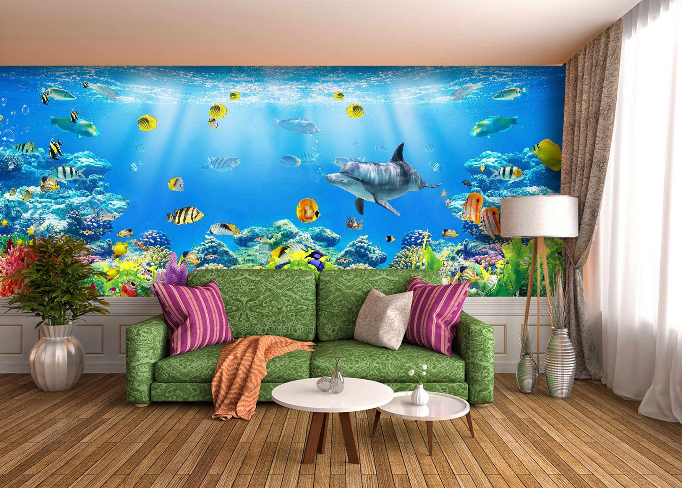 3D Coral Sea Stone 732 Wallpaper AJ Wallpaper 