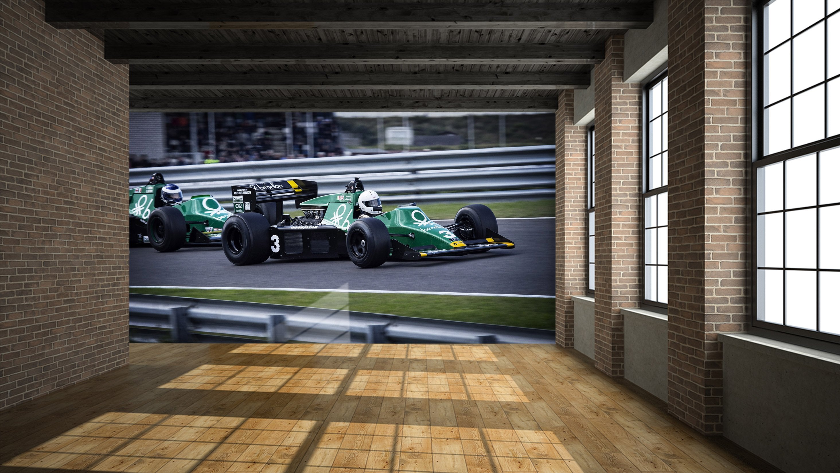 3D Racing Car 980 Vehicle Wall Murals | AJ Wallpaper