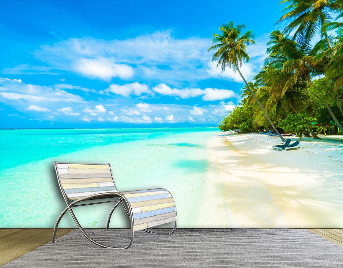 3D Blue Sky And Beach Scenery 99 | AJ Wallpaper