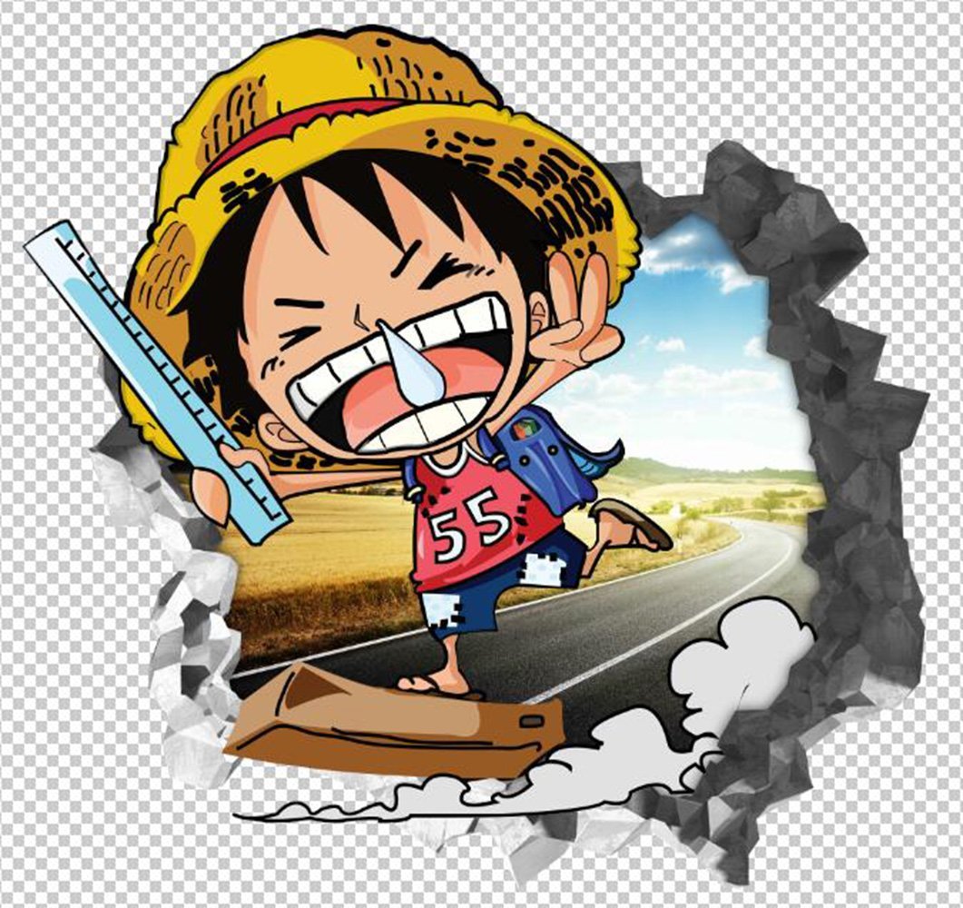 3D Anime One Piece 84 Broken Wall Murals | AJ Wallpaper