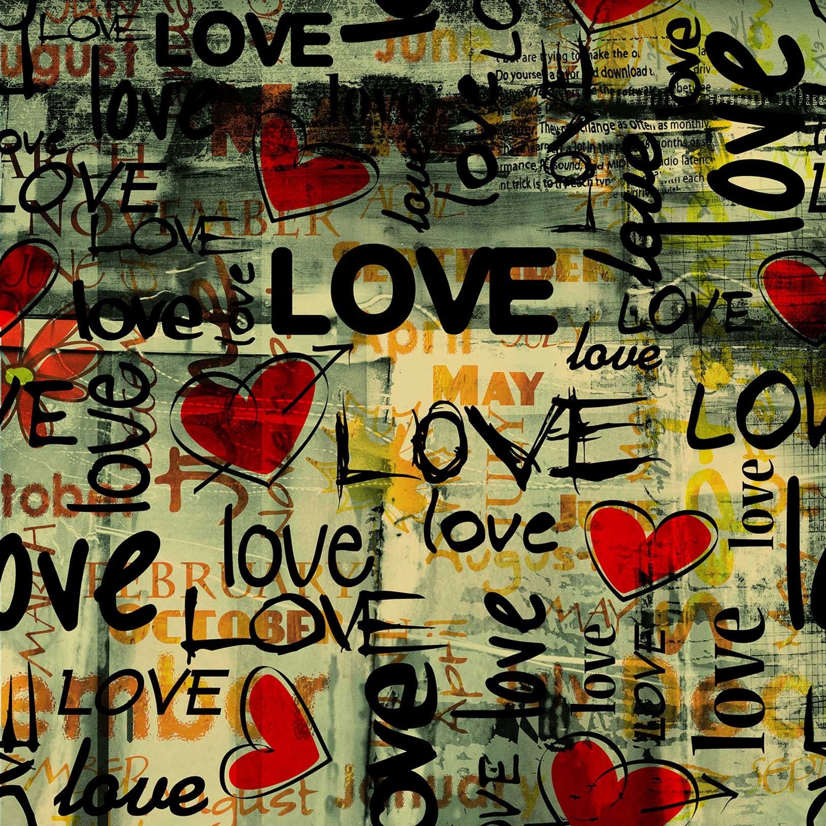 3d graffiti love wallpapers