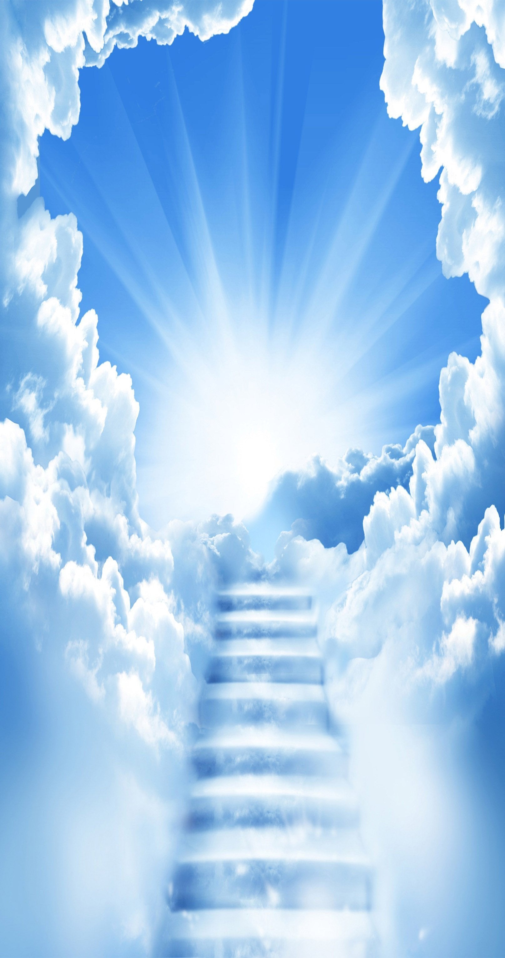 3D Sky Stairs 1316 Stair Risers | AJ Wallpaper