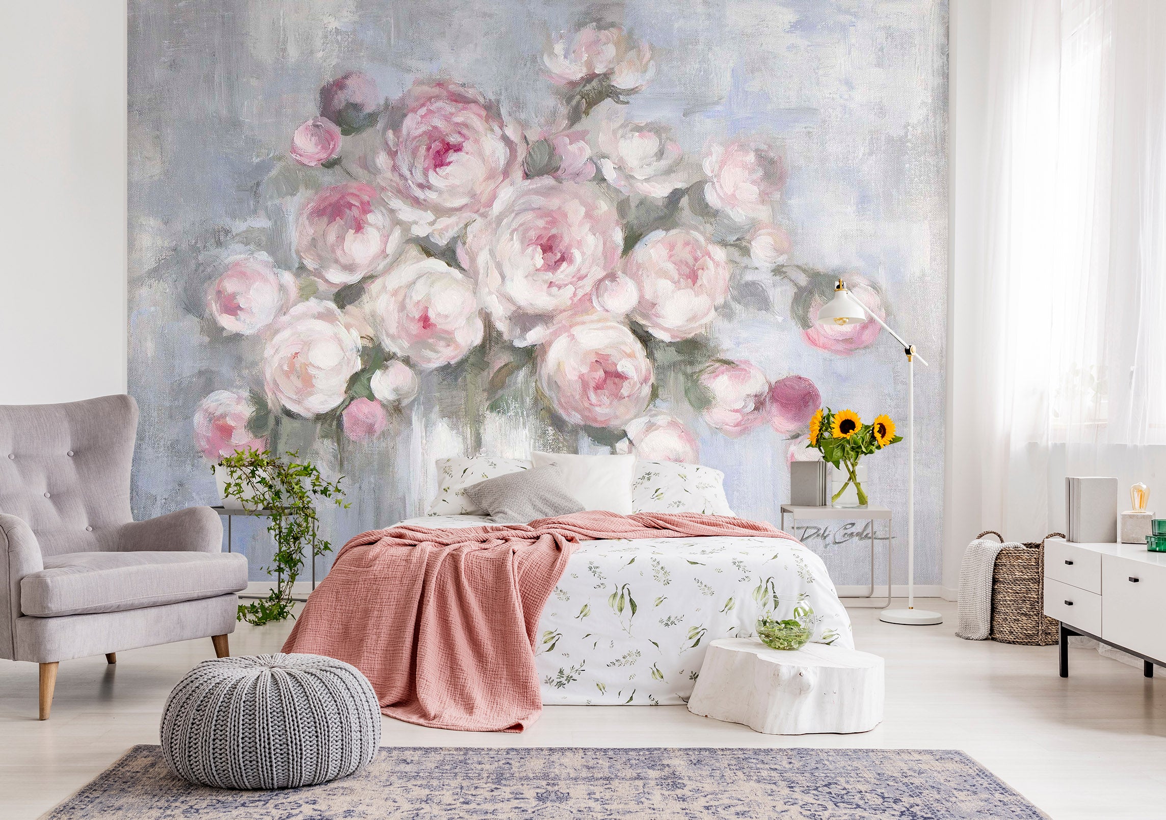 3D Rose Blossom 1616 Debi Coules Wall Mural Wall Murals | AJ Wallpaper
