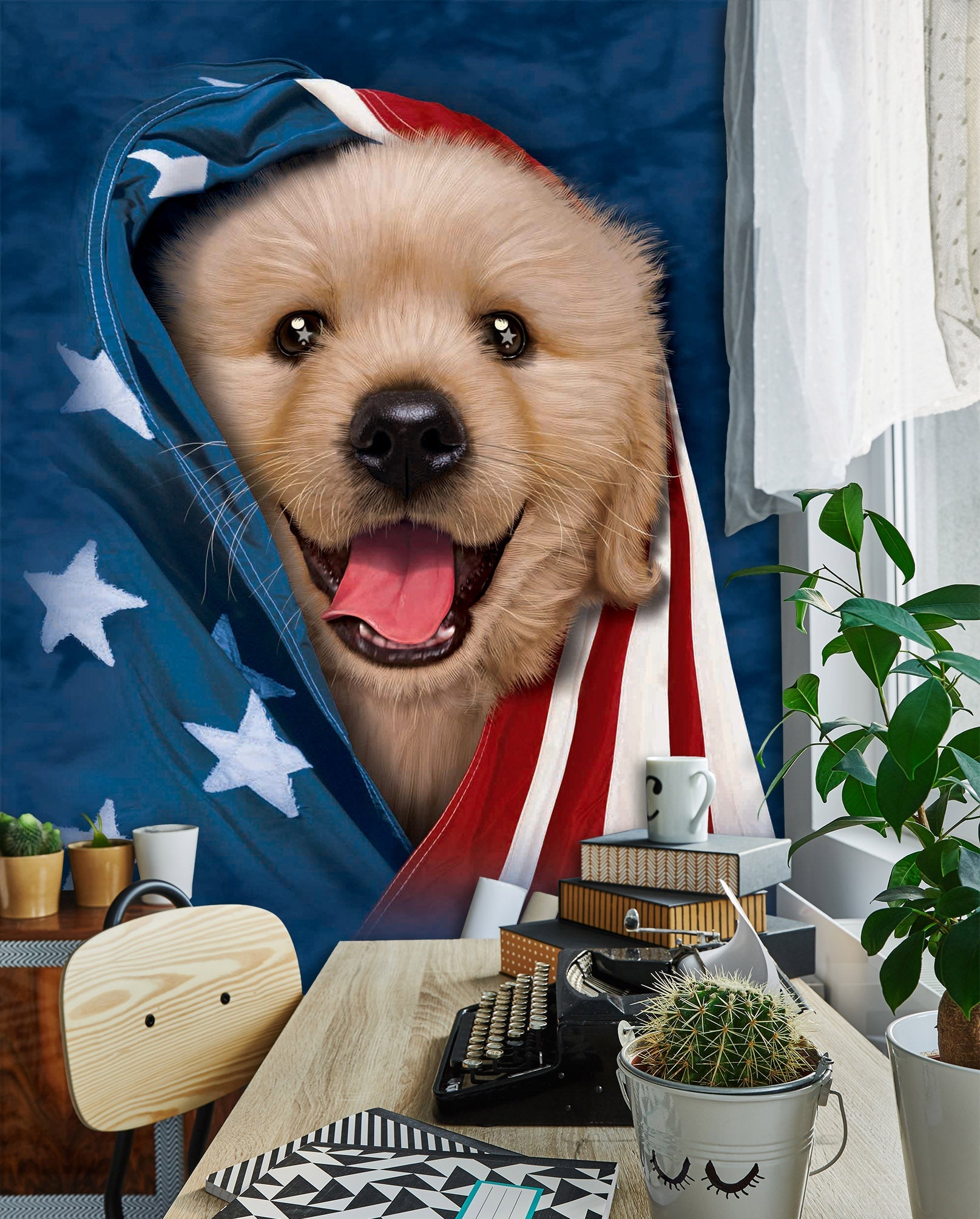 3D Cute Dog 1401 Wall Murals Exclusive Designer Vincent | AJ Wallpaper