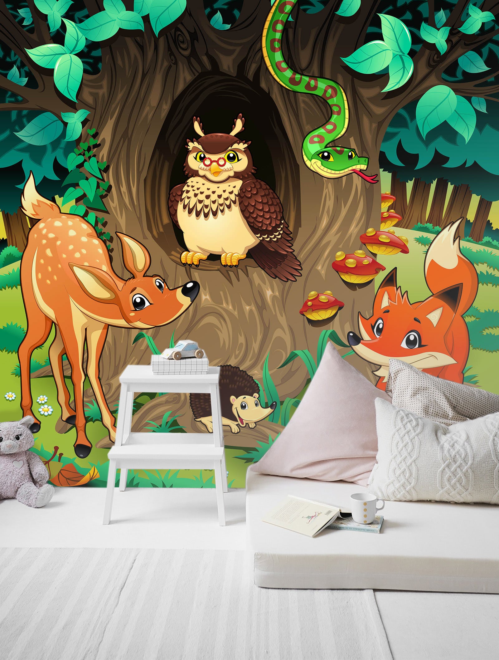 3D Forest Animals 1663 Wall Murals | AJ Wallpaper