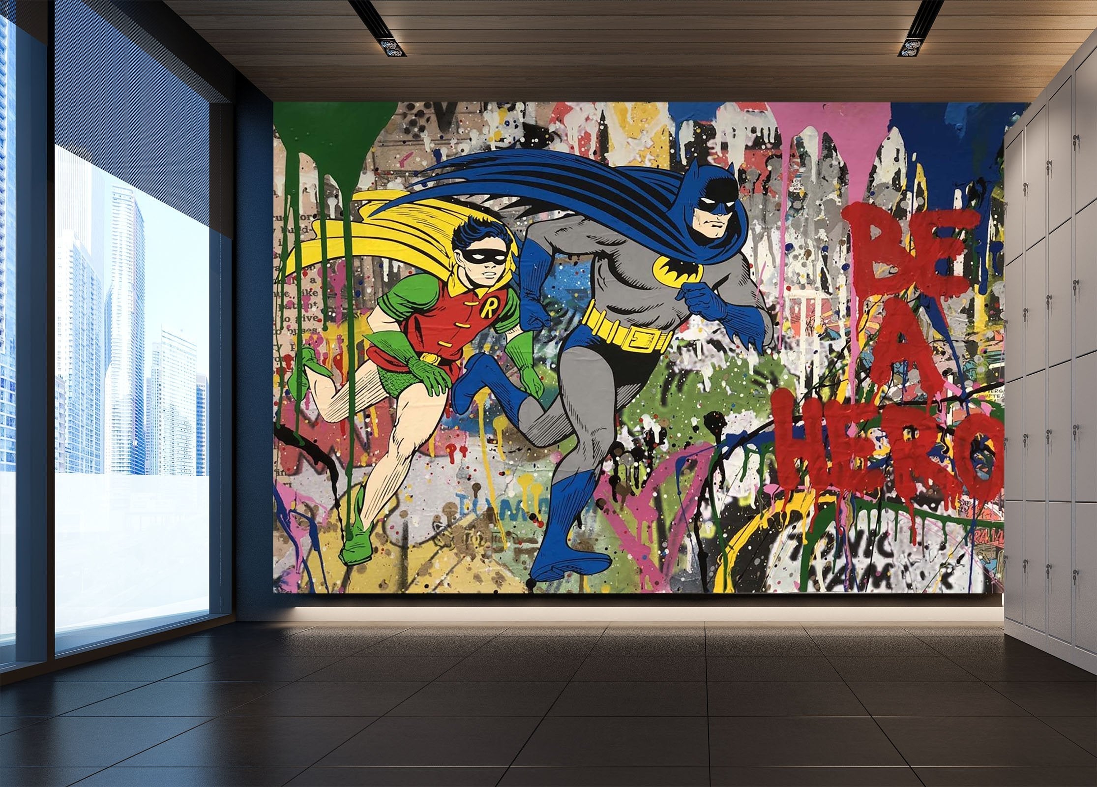 3D spray graffiti batman Wall Murals | AJ Wallpaper