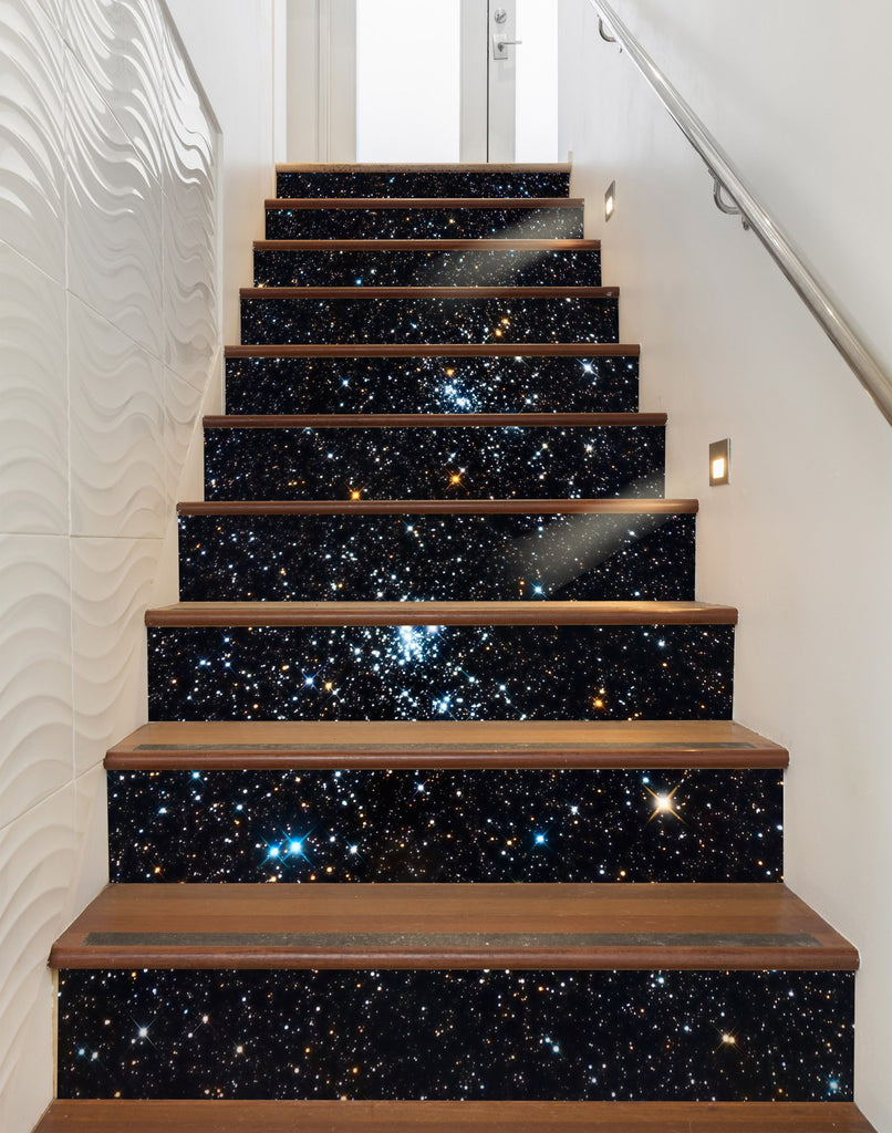 3D Shining Stars Sky 1588 Stair Risers | AJ Wallpaper