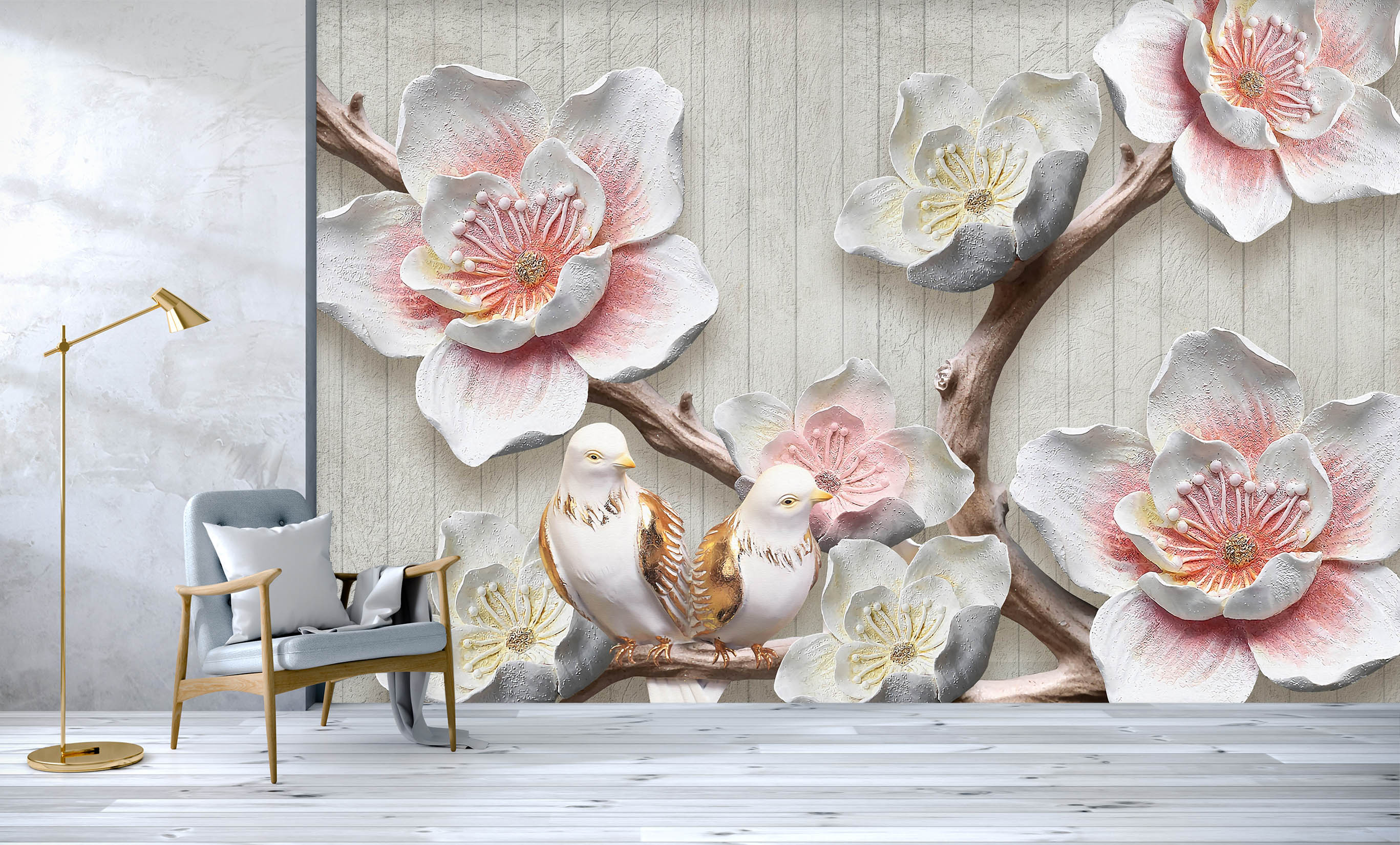 3D Flowers Bloom 1607 Wall Murals | AJ Wallpaper