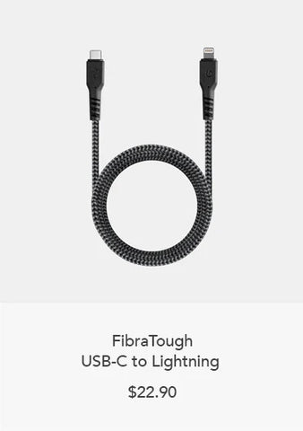 fibratough usb c to lightning charging cable