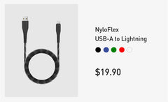 nyloflex usb a to lightning cable