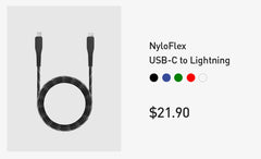 nyloflex usb c to lightning cable