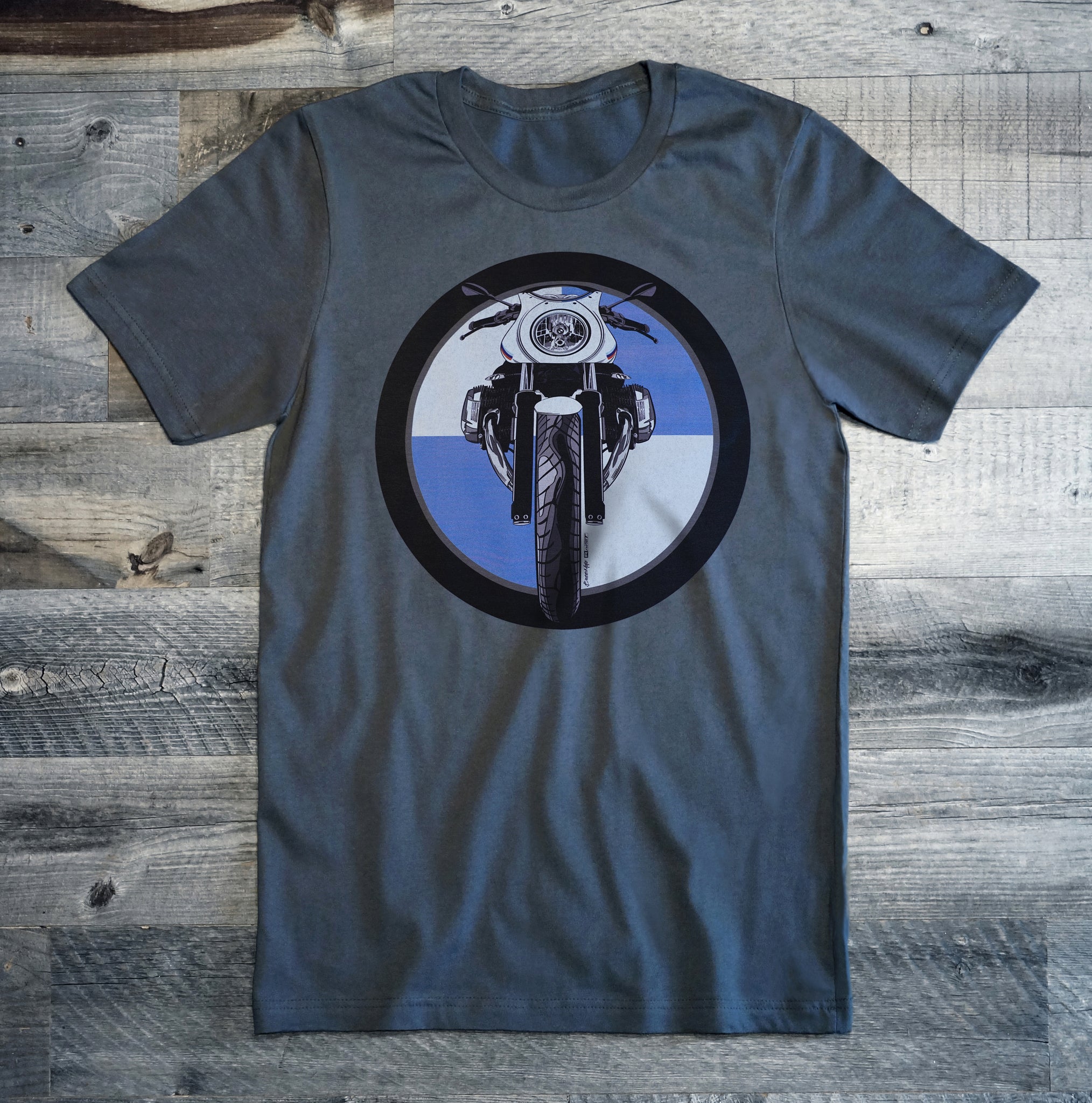 BMW R nine T Racer Logo Motorcycle Tee Shirt – BOSS MOTO CLOTHING LLC