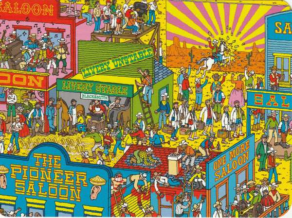 Where's Wally Postcard (BWP10) - The Wild Wild West – Happypostcrossingshop
