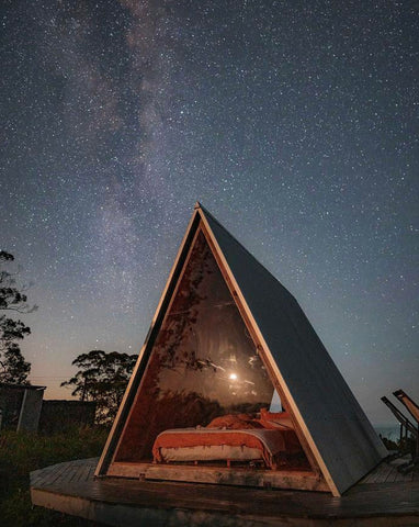 Salty Cabins Retreat At Night